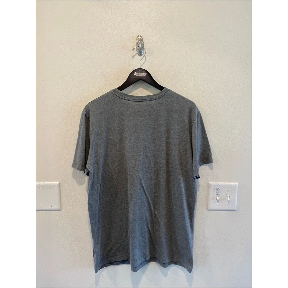 The north face short sleeve logo tee mens sz large gray outdoors active athletic